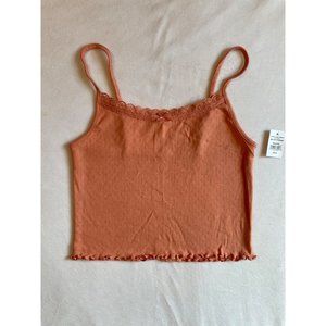 American Eagle Orange Cropped Tank Top NWT Size XS